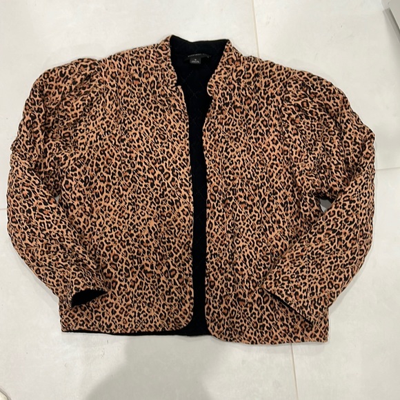 NWOT reversible Quilted Jacket Cheetah Leopard Print Coat - Picture 1 of 4